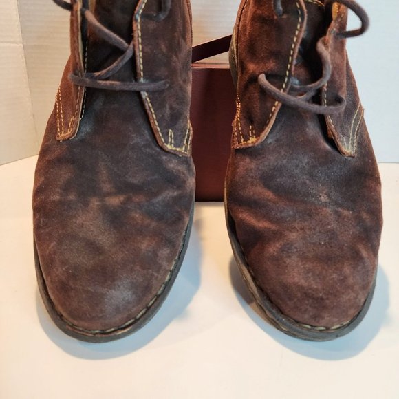 MEN'S Sz. 10 Born Genuine Suede McNeil Collection Lace-Up Chukka Dark Brown - Picture 5 of 9
